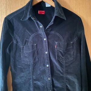 Levis corduroy snap button western shirt